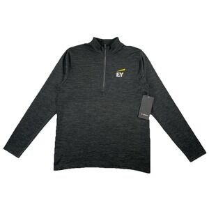 Lululemon Metal Vent Tech Midweight Half Zip Graphite Grey Black Men's Large